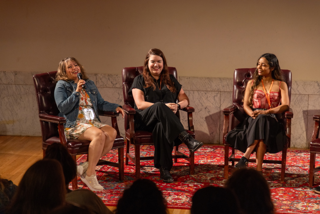 Writers at a public panel